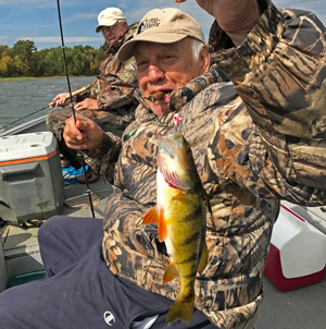 image of Joe Stevens with jumbo perch