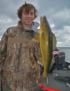 image of austin struzinski with nice walleye