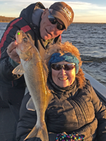 image of virginia sundin with nice walleye