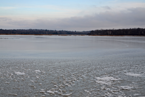 image of ice on grand rapids area lake