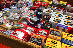 image of ice fishing line assortment