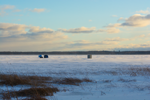 image of ice shelters