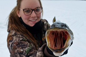 image of woman with big pike