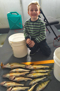 image of youngster with walleyes