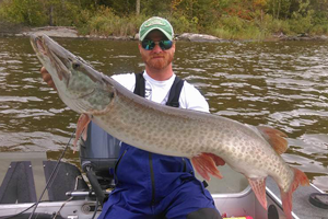 image of travis madzaro with huge musky