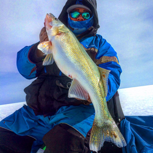 image of andy walsh with big walleye