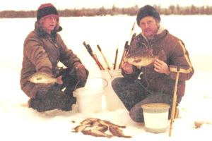 image of greg clusiau with crappies