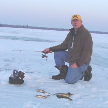 image of arne danielson with nice crappie