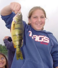 image of becky goettl with big perch