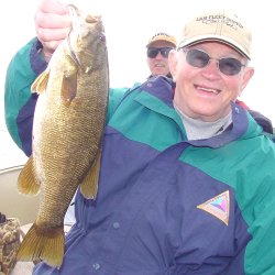 barney johnson with big smallmouth bass