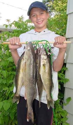 image of sarah steele with limit of walleyes