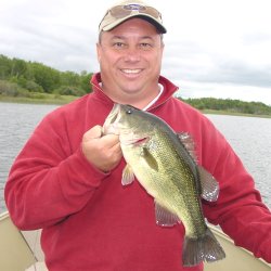 fishing customer with big bass