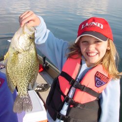 image of girl with huge crappie