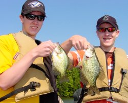 Crappies Cam and Jared Sundin 8-15-07