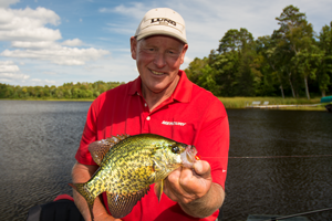image of guide jeff sundin with big crappie