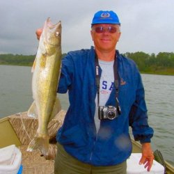 Bill Block showing off a nice Walleye