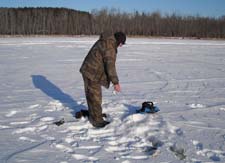 Arne Danielson Perch Fishing Jan 31, 2010