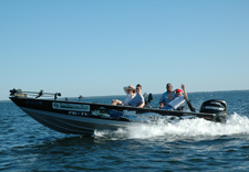 Snyder family rides to the fishin' hole.