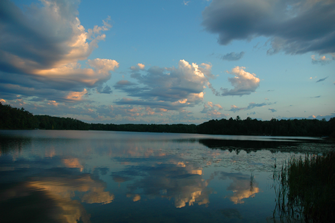 image of sunrise over lake