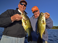 Paul Kautza and Dick Williams with a pair of Largemouth Bass