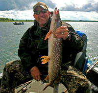 Pike caught on Bowstring Lake by Jeff Wilkening