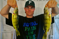 Perch caught on Ball Club Lake