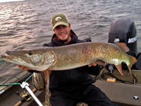 Musky caught on Leech Lake by Grant Prokop