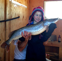 Ice Fishing Pike Lake of the Woods