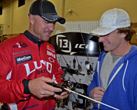 Trevor Fey demonstrates new 13 fishing ice reel 