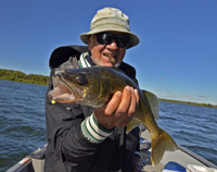 Joe Stevens with Walleye in hand.