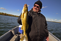 Marty Glackin Showing Walleye