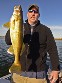 Phil Goettl displays Walleye