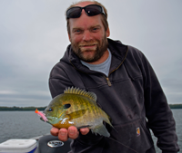 image of Chris Andresen holding nice Bluegill