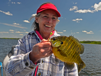 image of Diane Eberhardt with big sunfish