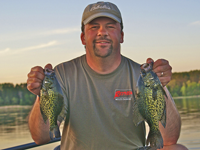image of Brian Castellano with nice Cutfoot Sioux Crappies