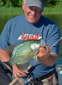 image of Jeff Sundin with big Crappie