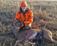 image of Annalee Sundin with deer shot on opening morning