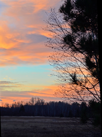 image of sunrise from the deer stand