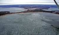 aerial view of lake