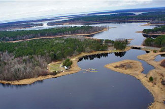 aerial image Little Cutfoot and First River