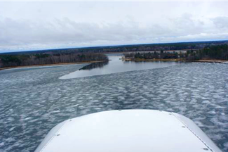 image of ice conditions at Williams Narrows on Cutfoot Sioux