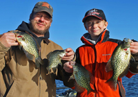image of John and Dylan Kukkonen with slab crappies