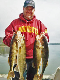 image of Travis Sorokie with Walleyes