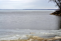 image of ice conditions on Lake Winnibigoshish April 28 2014