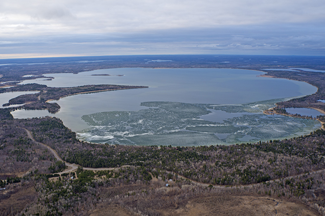 image of ice out at Brainerd Lakes