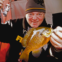image of Rod Dimich with Bluegill caught on Bass Lake