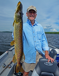 image of Bill Morgan holding large Nortrhern Pike