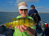 image of Karen Reynolds with jumb Perch