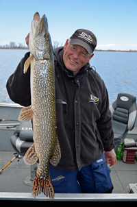 image of Jeff Sundin holding big northern pike