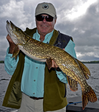 image of Dick Williams with big Northern Pike